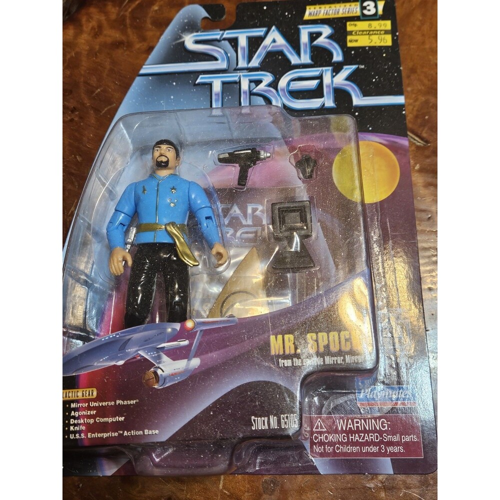 Playmates 65105 Star Trek Warp Factor Series 3 Mr. Spock Mirror Episode NEW